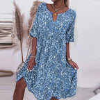 Hipolita Floral O-neck Dress for Women Date Night Outfit