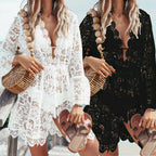 Phoebe Aesthetic Beach Dress with Lace Details Chic Silhouette Collection