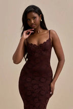 Spaghetti Strap Backless Maxi Dress