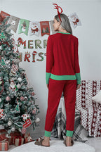 DressBetty - Merry Christmas Pajamas Set Casual Matching Set Full Sleeve Tops+Pants 2 Pieces