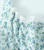 Floral Bow Halter Neck Lacing Up Midi Dress