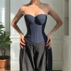 Fishbone Bustier OffShoulder Strapless