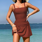 Split Bodycon Tankini Two Piece Swim Sets