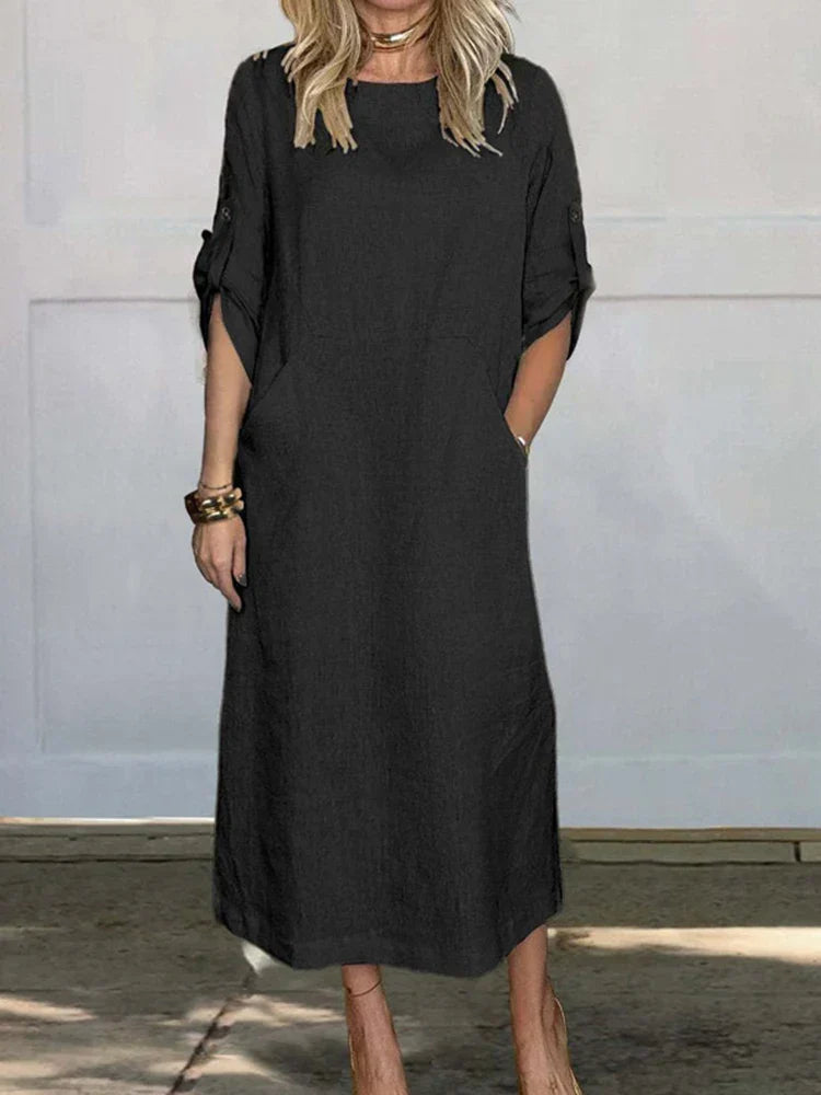 Isis Sweater Dress with Pockets for Women Elegant Evening Look