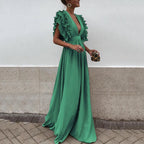 Fiorenza Exclusive Dress with Ruffle Sleeves Boutique Collection