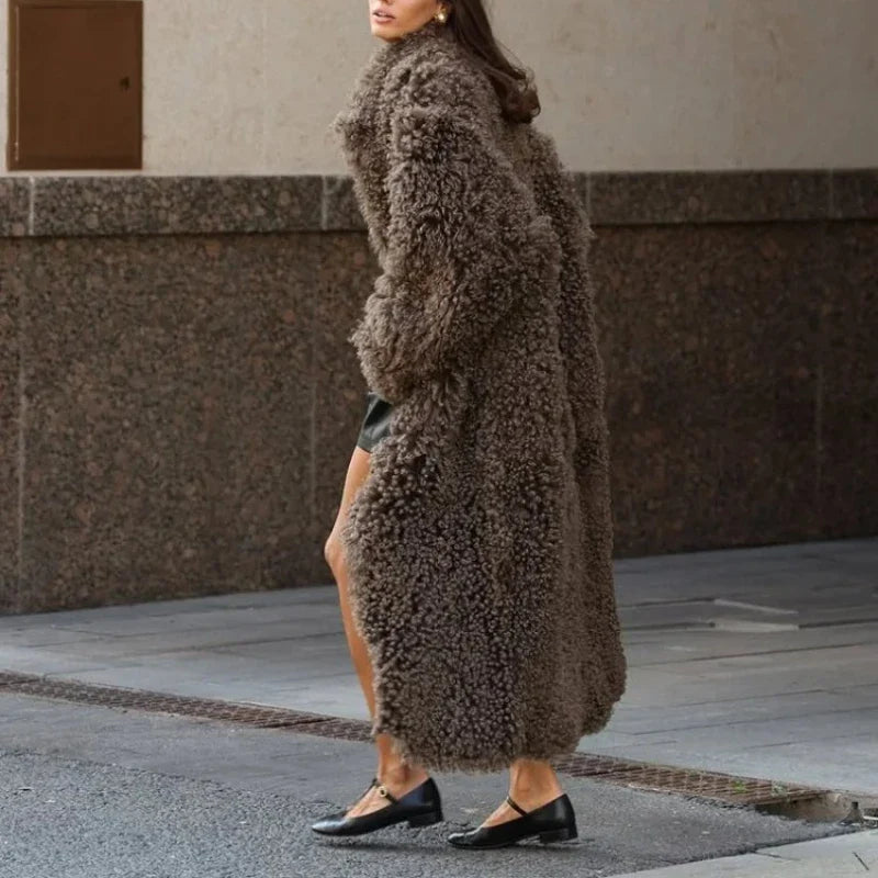NATURAL LAMB COAT