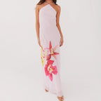 Halter Layered Party Floral Dress