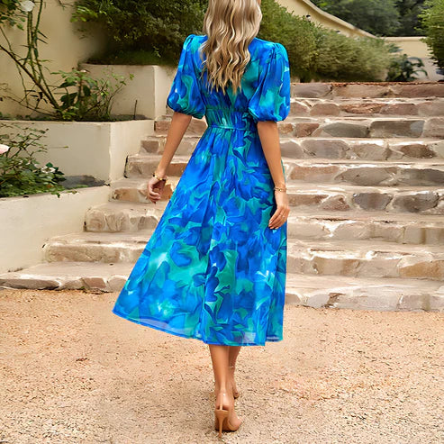 Carmen Statement Midi Dress for Women Occasion Edit