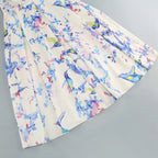Floral printed strapless back tied rope dress