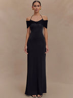 Off Shoulder Strapless Maxi Dress