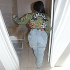 Embroidered Cyber Bomber Jacket