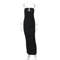 Off - shoulder Black Maxi Dress