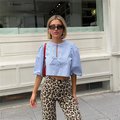 Slim Fit Versatile Bow Poplin Short Blouse