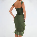 Ariana Exclusive Midi Dress with Ruffles Elevated Occasion Wear