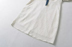 Short Puff Sleeve Bow Detail Dots Print Mini Dress