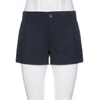 DressBetty - Low Waisted Shorts Harajuku Retro Basic Casual Sporty Bottom Women Biker