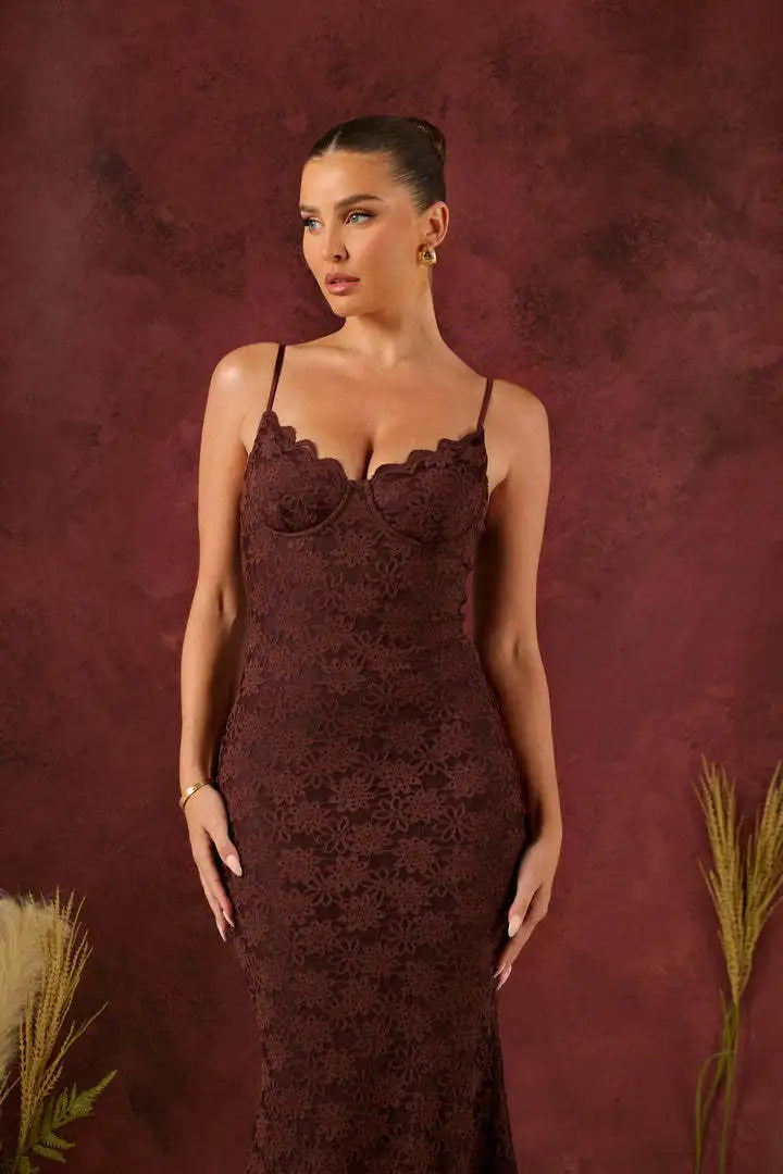 Spaghetti Strap Backless Maxi Dress