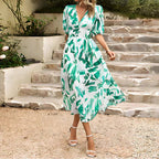 Katia Minimalist Printed Midi Dress Evening Wear Edit