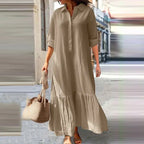 Tamara Exclusive Long Summer Dress with Buttons Chic Silhouette Collection