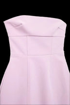 Pink Mini Dress 3D Bow, Backless