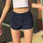 DressBetty - Low Waisted Shorts Harajuku Retro Basic Casual Sporty Bottom Women Biker