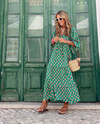 Mercedes Effortless Bohemian Long Dress Elevated Occasion Wear