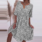 Hipolita Floral O-neck Dress for Women Date Night Outfit
