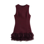 Long Sleeve Slim Sequins Feather Dress