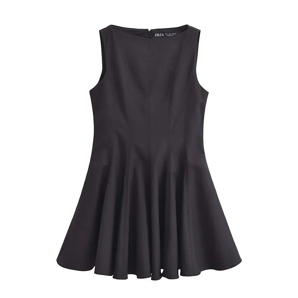 Sleeveless Pleated Summer Dress