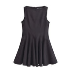 Sleeveless Pleated Summer Dress