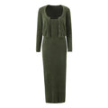 Knitted Cardigan With Camisole Dress Two - piece Set