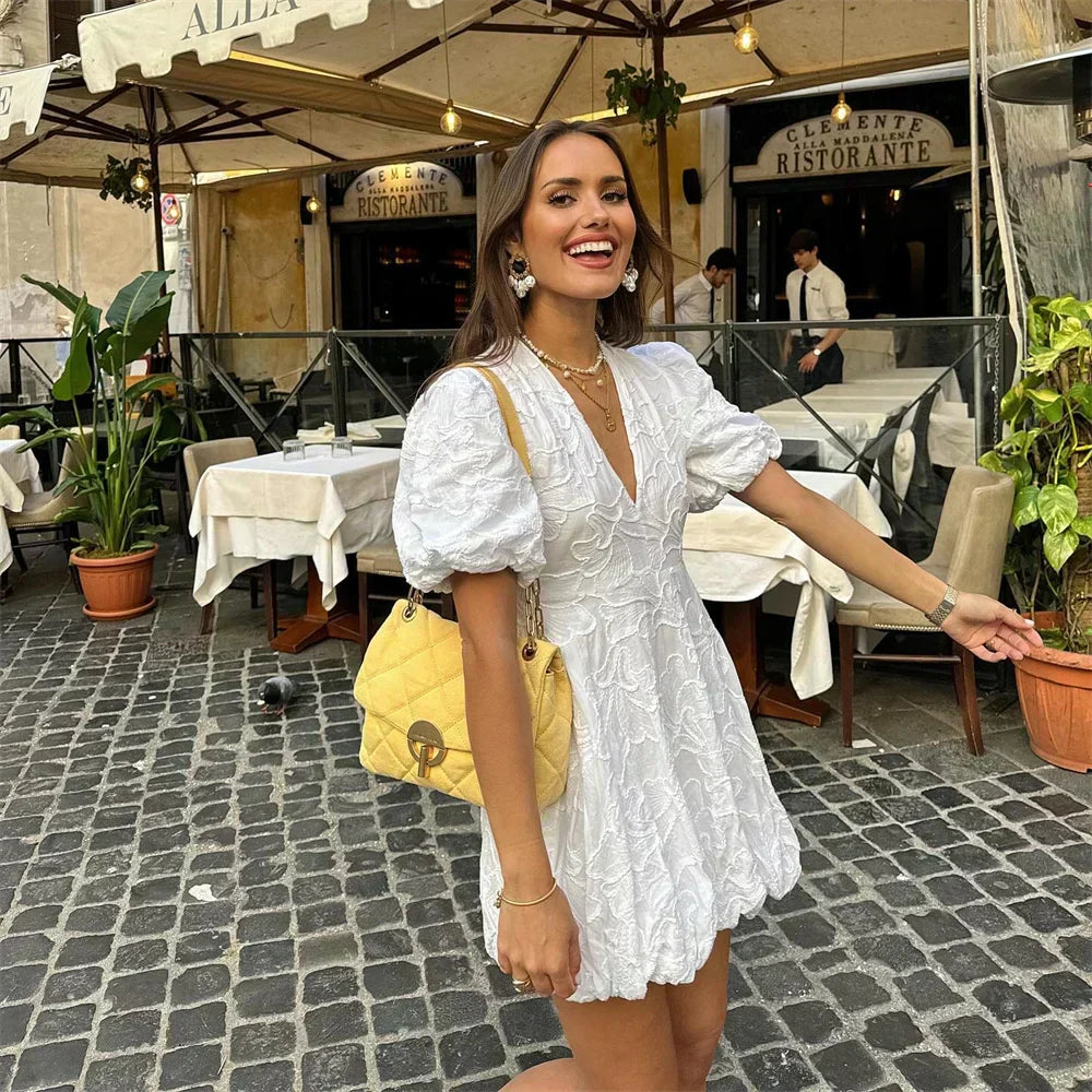 Catalina Chic Beautiful Short Embroidered Dresses Premium Wardrobe Essential