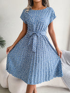 Constanza Summery Chiffon Dress with a Floral Pattern for Women