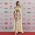 Pearls Mermaid Wedding Party Prom Dresses With Cape