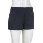 DressBetty - Low Waisted Shorts Harajuku Retro Basic Casual Sporty Bottom Women Biker