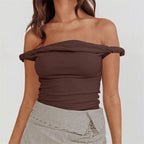 Slim Fit Solid Color Strapless