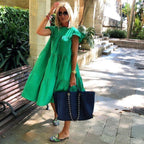 Lidia Elevated Midi Summer Dress Designer Edit