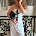 Butterfly LaceUp White Strapless