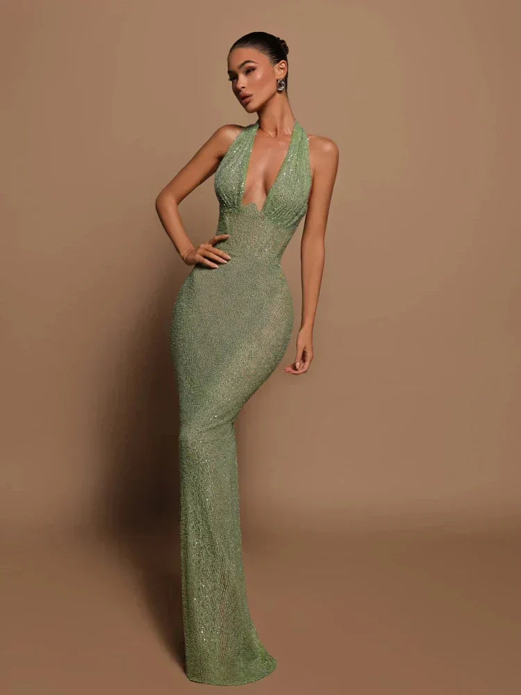 Karen Luxe Women's Maxi Dress Chic Silhouette Collection