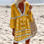 Paloma Minimalist Summer Dress with Batwing Sleeves Boutique Collection