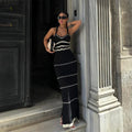 Striped Knit Midi Dress