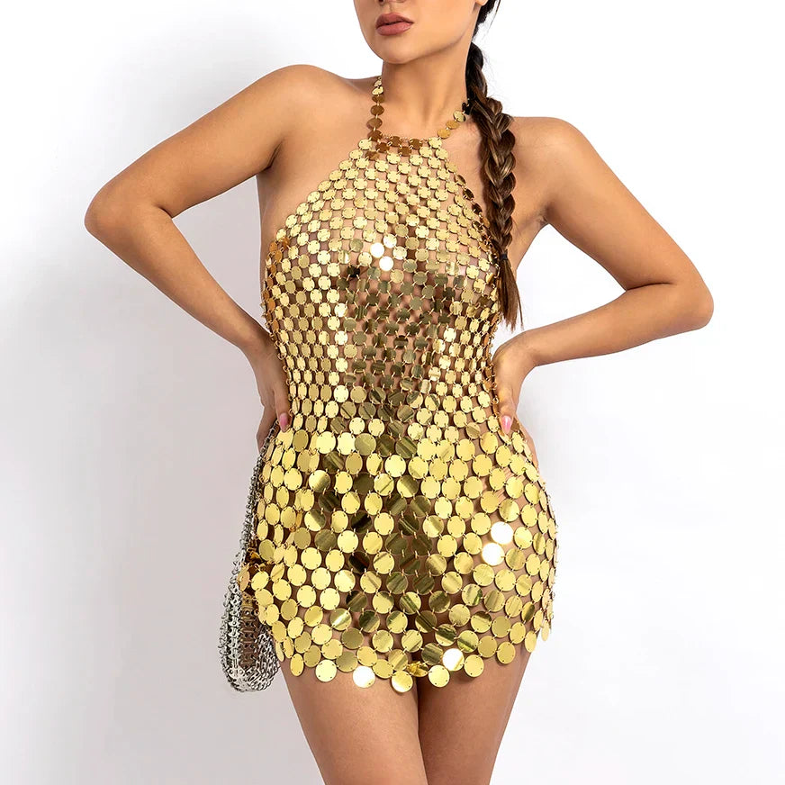 Belén Premium Dress with Shiny Sequins for Women Boutique Collection