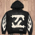 Printed Gothic Streetwear Hoodie
