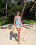 Spaghetti Strap Floral Print Mini Dress