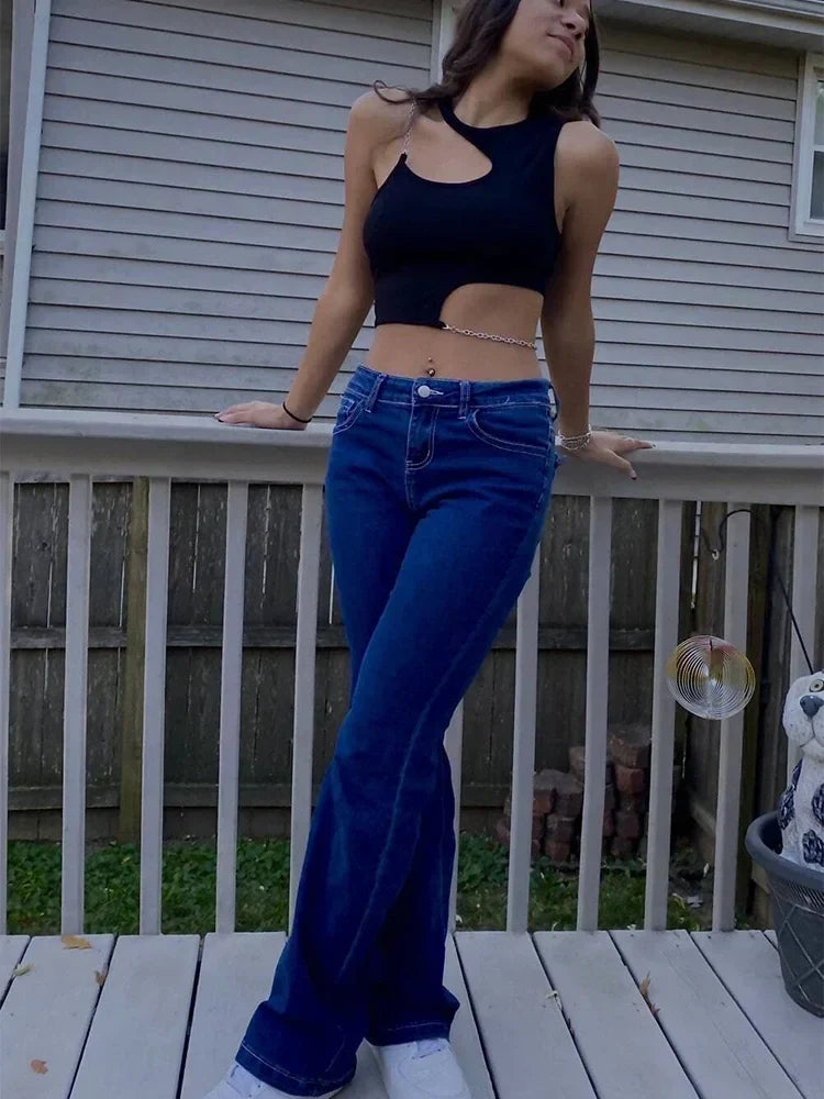 Grunge Sexy Cutout Chain Y2K Cami Top