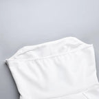 Elegant Strapless Corset A Line Solid Mini Dress