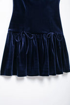 Bow Crew Neck Sleeveless Mini Dress