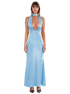 Satin Open Back Dress