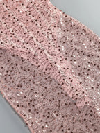 Pink Strapless See Through Long Dress