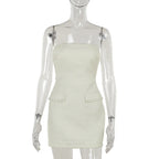 Pearl Long Sleeve Coat And Mini Strapless Dress Sets